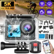 5K 30FPS Action Camera Anti-shake Dual Screen Remote Control Bicycle Diving Cam
