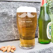 Moustache 570ml Personalised Pint Glass
