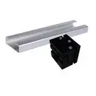 Aluminum C Channel with Black Nylon Black (Superior) Sliding Gate Rear Guide ...
