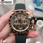 高端精品 ROLEX勞力士DAYTONA巧克力色面盤橡膠帶116515LN116515