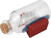 Coastal Aesthetic Glass Bottle Sailing Ship Model Drift Ship Ornament for Desk