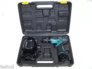 12V CORDLESS DRILL DRIVER and 13 PC HEX SHANK QUICK CHANGE DRILL BITS MOLLER