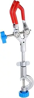 CHILDWEET 3 Lab Clip Ring Vacuum Retort Flask Crocodile Clips Chemistry Clamps Pipe Desk Clamp Camera Mount Clamp Ear Torque Socket Trigger Tarp Clasp Nose Ratchet Clamp Stand Silver Iron
