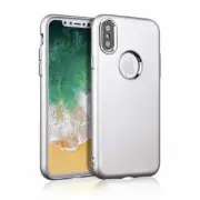 For iPhone XR iPhone XS Max Silver Strong Drop Protection Gel TPU Case Cover