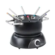 Davis & Waddell Electric Fondue 11pcs Set Matte Black 29x29x22cm