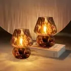 Mushroom Lamp Small Vintage Table Lamp for Bedroom Set of 2, Nightstand Bedsi...