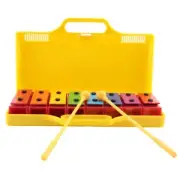 8 Notes Chromatic Xylophone Glockenspiel Resonator Bells with Yellow Case W9U2