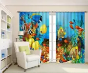 3D Golden Fish 677 Blockout Photo Curtain Print Curtains Drapes Fabric Window AU