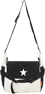 [MININAI] Y2K Aesthetic Crossbody Bag Star Pattern Grunge Messenger Bag Flap Zipper Closure Tote Bag Multipurpose Shoulder Bag