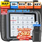 XTOOL D8W V2.0 Car OBD2 Diagnostic Scanner E.CU Coding Key Programmer AutoAuth