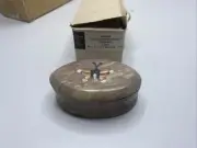 Vintage Hand Carved Mother Of Pearl Inlay Soap Stone Trinket Box Butterfly RN