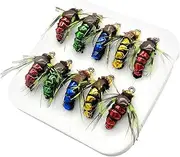 Fly Assortment Trout Bass - 10 Fly Fishing Dry Fly,Bright Colors Exquisite Fly Fishing Kit for Saltwater and Freshwater Fishing Enthusiast