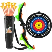 ASMAD Kids Bow and Arrow Set, LED Light Up Archery Toy Set, 10 Suction Cup Ar...