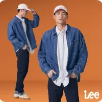 在飛比找momo購物網優惠-【Lee 官方旗艦】男裝 牛仔長袖襯衫 / 左胸拉鍊口袋 中