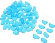 BESPORTBLE Glow in The Dark Aquarium Decor Blue Cashew Glass Beads Fish Tank Rocks Versatile Pebble Decor Set of 1
