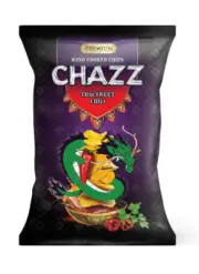 CHAZZ THAI SWEET CHILI Flavor Hand Cooked Potato Chips Snacks 90g 3.1oz