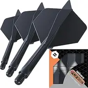 Unicorn Forge Integrated Dart Flights & Shafts | 1 Piece Construction for Perfect 90˚ Angle | Lightweight Tough Polymer | Standard Plus Shape & 2B Thread | Medium Length Stem 26 mm |