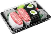 [Rainbow Socks] Damen Herren - Sushi Socken Lachs Nigiri Gurken Maki - 2 Paar