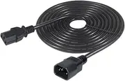 IEC C13 5M Female C13 C14 Male Extension Lead Cord for Kettle PC Computer Monitor 240 Volt 10A Heavy Duty