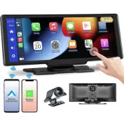 10.26 Inch Car Dash Cam DVR 1080P Rear Camera Wireless Carplay Android Auto Kit