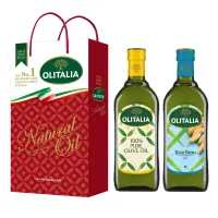 在飛比找松果購物優惠-【Olitalia奧利塔】純橄欖油+玄米油禮盒組(500ml