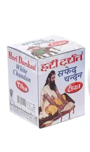 40g Hare Krishna HariDarshan Safed Chandan Tika Sandalwood Paste Navratri Puja