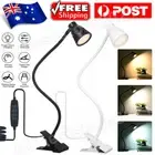 2PCS Flexible Clamp Clip On LED Light Reading Table Desk Bed Bedside Night Lamp