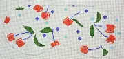 Hand-painted Needlepoint Canvas, Cherry Eye Shade , 18" mesh, NEW