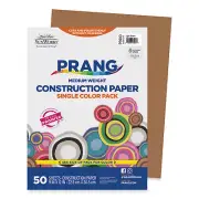 SunWorks Construction Paper, 58 lbs., 9 x 12, Light Brown, 50 Sheets/Pack