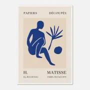 Galrie Papiers Découpés H. Matisse Art Print Blue Silhouette (1955), Poster Only, A4 21 x 30cm (8 x 12inch)