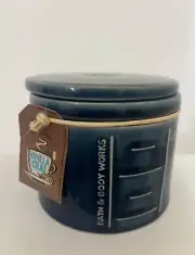 Extremely Rare Bath & Body Works Vanilla Chai Ceramic Jar 3 Wick Candle