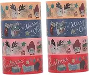 STOBOK 8 Rolls Tape Merry Christmas Stickers Christmas Stickers for Crafts Scrapbooking Christmas Decoration Christmas Tape Scrapbook Decoration Tapes Stationery Sticker Paper