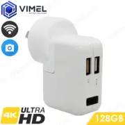 Wireless Home 128G Power Adapter Security WIFI Evidence UHD 4K Camera Spy Hidden