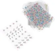 IWOWHERO 50 Sheets Flower Nail Art Stickers Self Adhesive Decals for Manicure DIY Designs Mixed Patterns for Women Suitable for Salon Home Use Easy Peel Stick