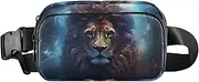 [XYMZR] Fanny Pack Lion Head Galaxy Hip Bag Belt Bag for Women Man Fashion Waist Pack Water-repellent Crossbody Bag for Halloween Costumes Running Hiking Jogging Travel Sport, Multi-colored, one size