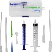 Baby Bird Gouldian Zebra Finch Canary Society Bird Pet Hand Rearing Feeding Syringes Crop Tubes (9Pcs)