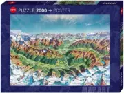 2000 Pieces Jigsaw puzzle " Heye "Alpine Mountain World "NEW Sealed