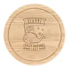 Beware Crazy Narwhal Lady Round Chopping Cheese Board Unicorn Funny