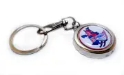 FLAG SEWING BUDWEISER BUD MAN Beer Can Bottle Cap Opener Key Chain / Key Ring
