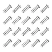 20Pcs M10 x 30mm Single Hole Clevis Pins, 304 Stainless Steel Flat Head Pin