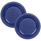 Pyrex 7404-PC 4.5 Quart Dark Blue Plastic Storage Lid 2PK New for Glass Bowl