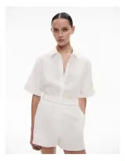 [Witchery] Contrast Detail Shirt in Fresh White