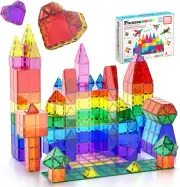 Magnetic Tiles 60Pcs Kids Toys Classroom Sensory Toy for Toddlers STEM Learning