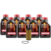 8L Motul 8100 X-MAX 0W40 Wix Filter Motor Oil Change Kit For Audi VW API SN