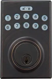 Amazon Basics Contemporary Electronic Keypad Deadbolt - Keyed Entry Oil Bronze