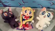 Sailor Moon Chibi , Luna , And Artemis Naoko Takeuchi Anime 8" Plush Set