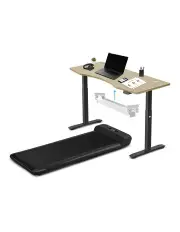 [Cortex] C2 Folding Treadmill with ErgoDesk Automatic Standing Desk + Cable Management Tray1500mm in Black