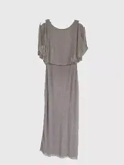 $310 Aidan Mattox Women's Purple Cold Shoulder Embellished Gown Dress Size 4