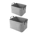 2 Pieces Felt Storage Baskets for Toy Books Efficient Household Laundry Hamper