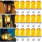15X LED Flame Light Bulb E27 Fire Effect Flickering Bulb 4 Modes Home Lamp Decor
